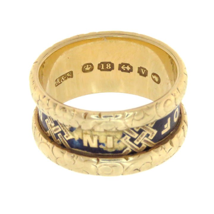 18k Memorial Band Honoring Richard Smith 1869