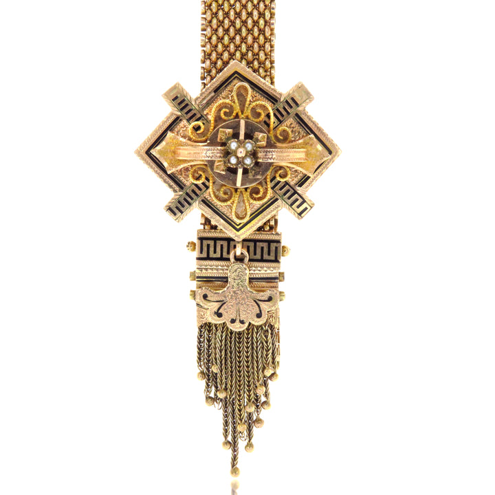 14k Aesthetic Movement Double Tassel Bracelet