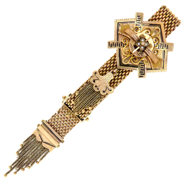 14k Aesthetic Movement Double Tassel Bracelet