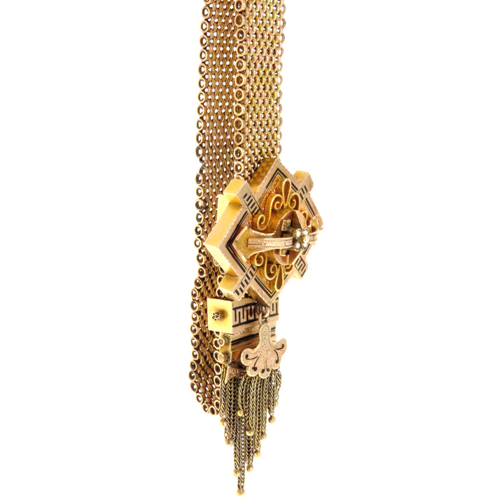 14k Aesthetic Movement Double Tassel Bracelet