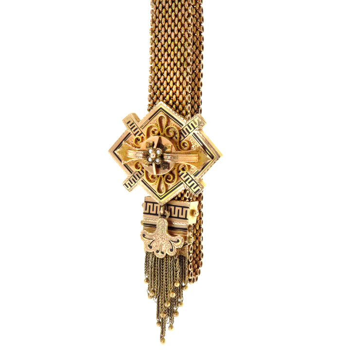 14k Aesthetic Movement Double Tassel Bracelet