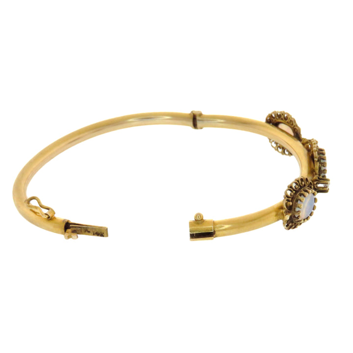 Australian Opal & Diamond Bangle