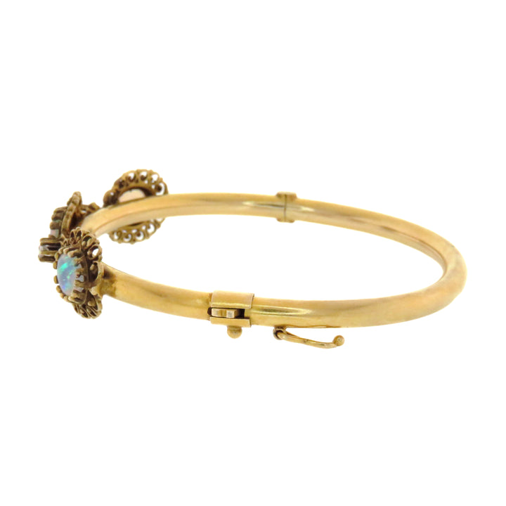 Australian Opal & Diamond Bangle