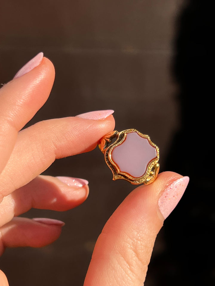 Notable Victorian Sardonyx Shield Ring
