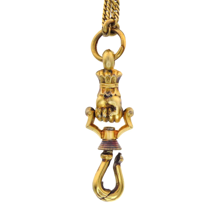 18ct Georgian Grape Slider With Screw-Top Gauntlet Glove Dog Clip