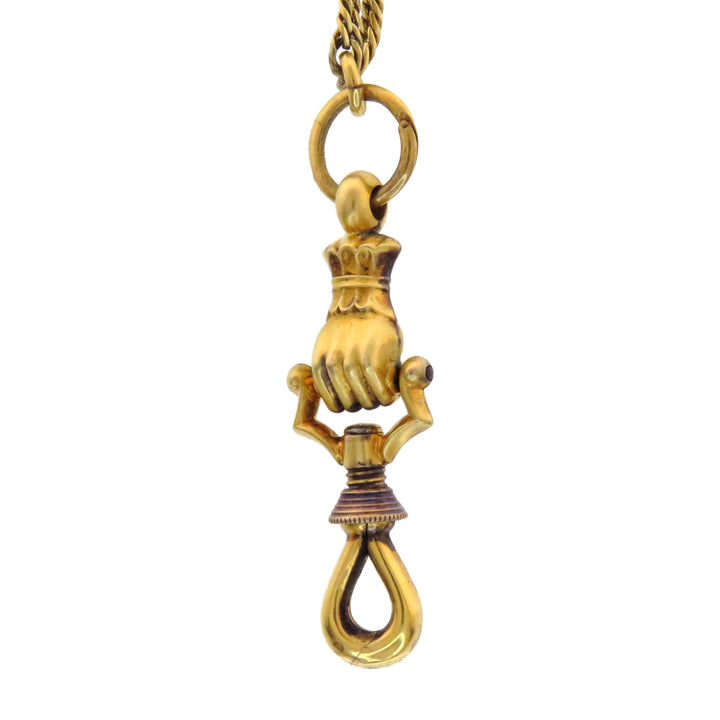 18ct Georgian Grape Slider With Screw-Top Gauntlet Glove Dog Clip