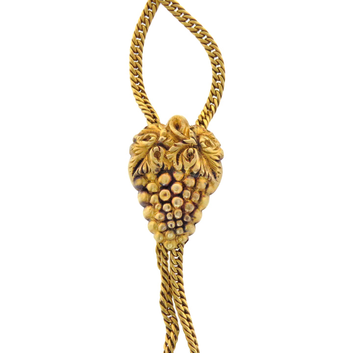 18ct Georgian Grape Slider With Screw-Top Gauntlet Glove Dog Clip