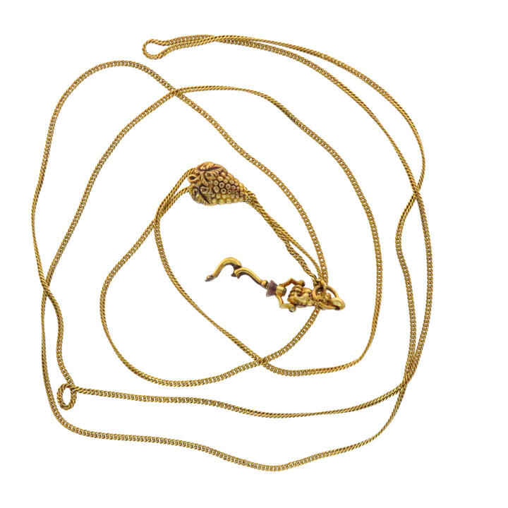 18ct Georgian Grape Slider With Screw-Top Gauntlet Glove Dog Clip