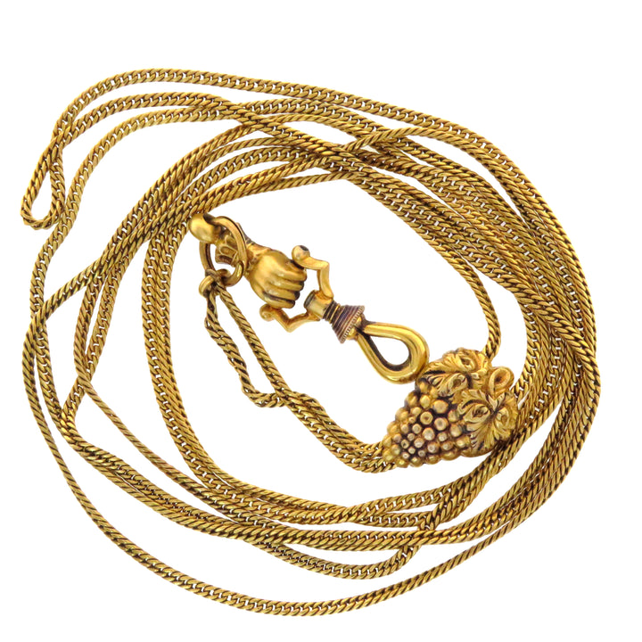 18ct Georgian Grape Slider With Screw-Top Gauntlet Glove Dog Clip