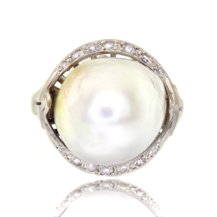 Hold for E⚡️18ct Saltwater Pearl Ring with GIA Report