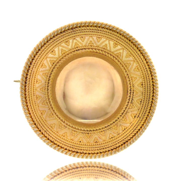 Etruscan Revival Brooch in 15k Attributed to Castellani   