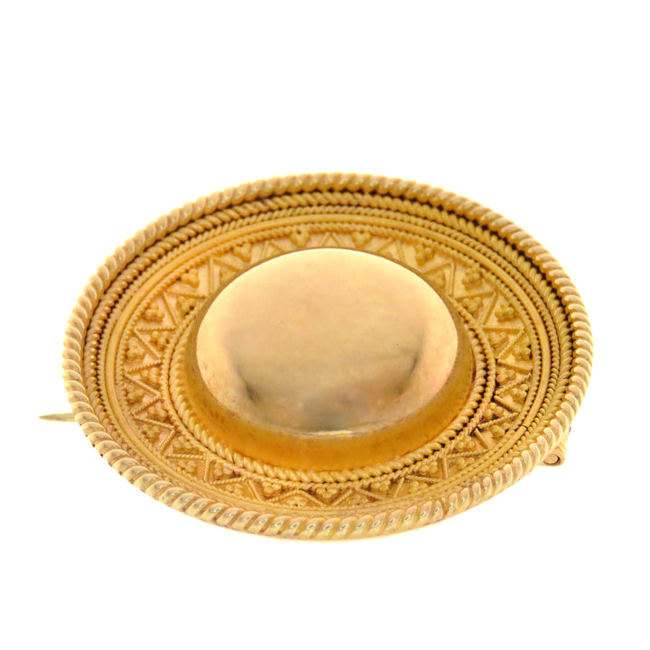 Etruscan Revival Brooch in 15k Attributed to Castellani   