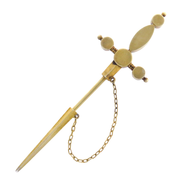 Micro-mosaic Jabot Sword Brooch