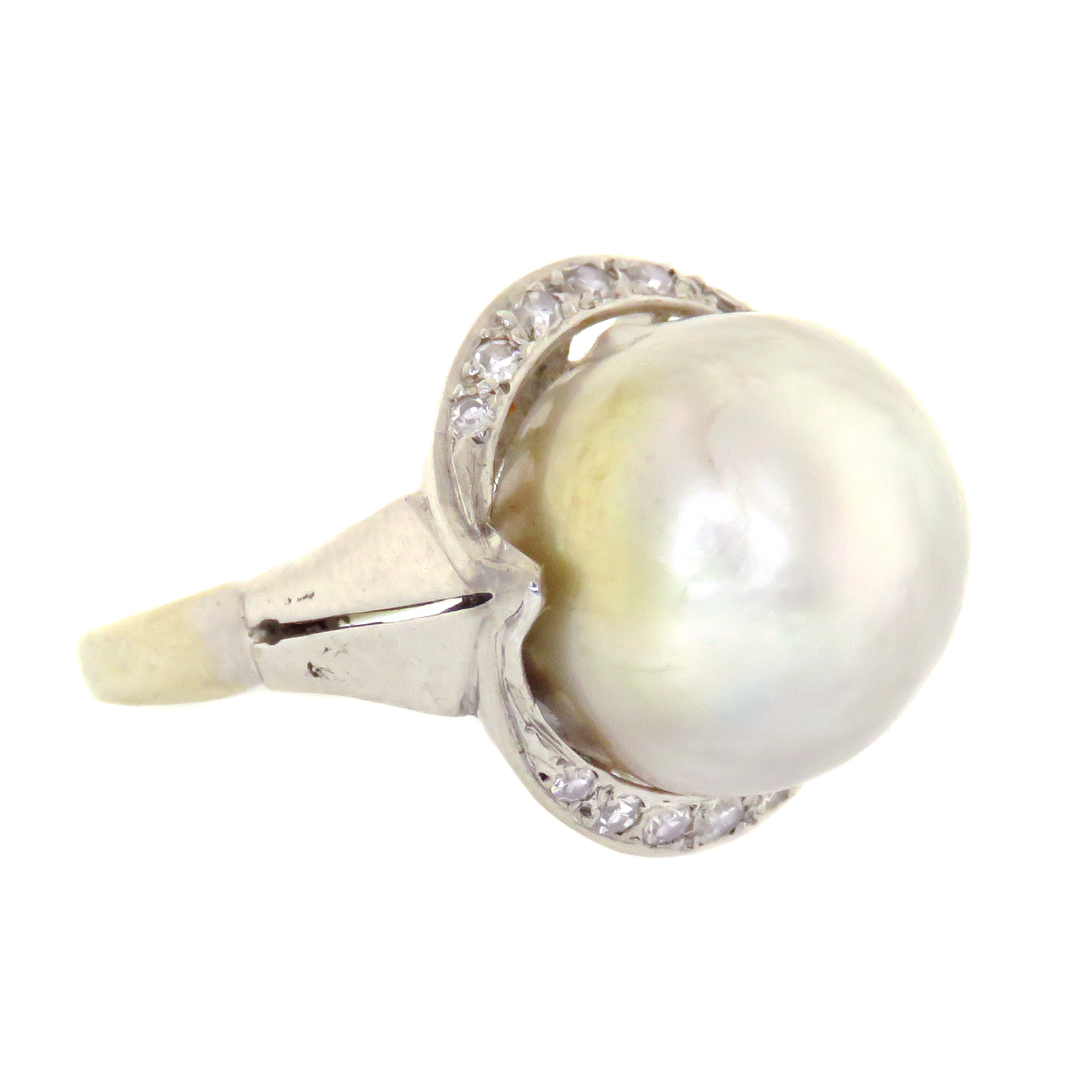 Hold for E⚡️18ct Saltwater Pearl Ring with GIA Report