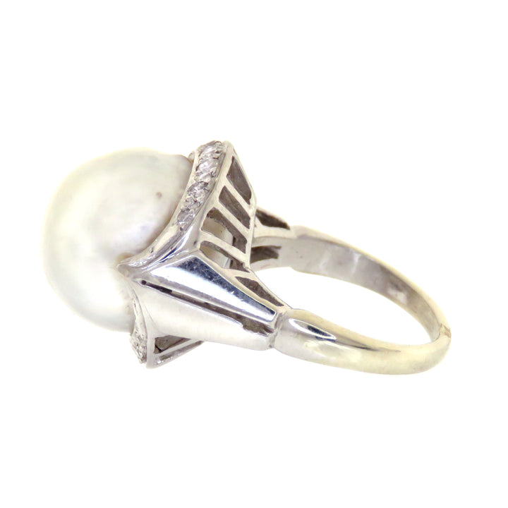 Hold for E⚡️18ct Saltwater Pearl Ring with GIA Report