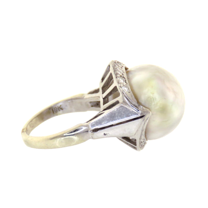 Hold for E⚡️18ct Saltwater Pearl Ring with GIA Report