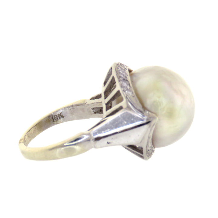 Hold for E⚡️18ct Saltwater Pearl Ring with GIA Report