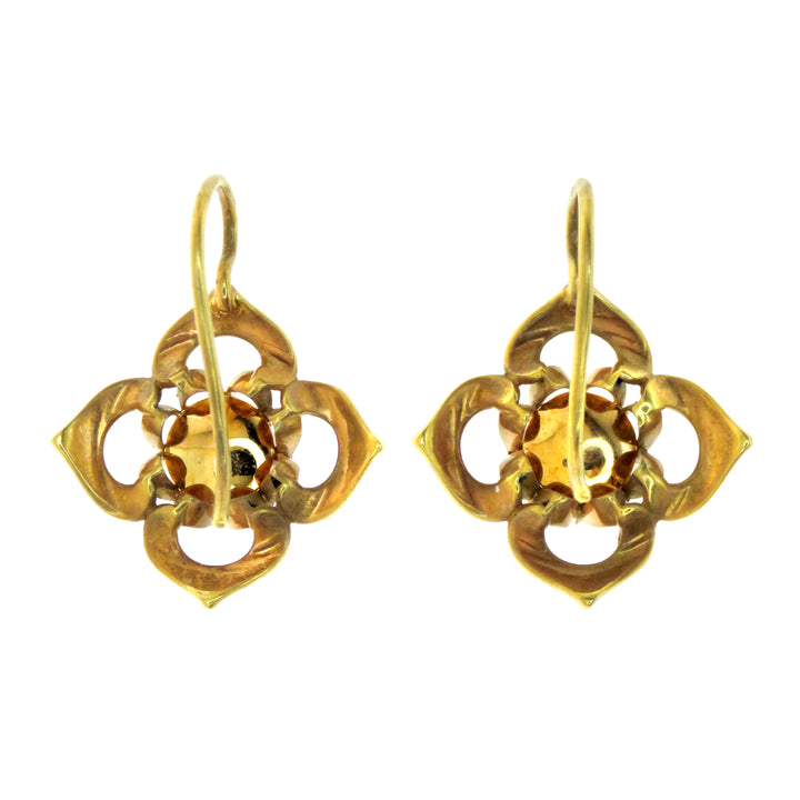 18ct Bosson Double Bracelet, Earrings, and Brooch Set in Original Box c. 1860