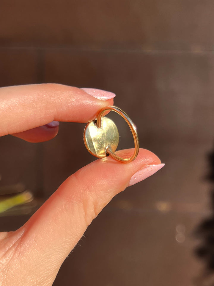 14k German Shepherd Cufflink Conversion Ring