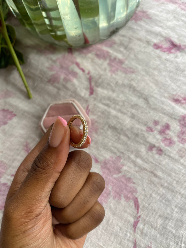 14K Diamond Eternity Band