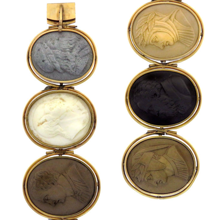 15k Lava Philosopher Cameo Bracelet