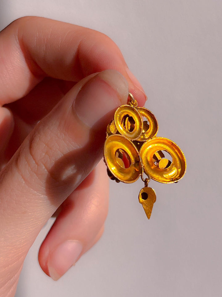 18k Victorian Garnet Pendant