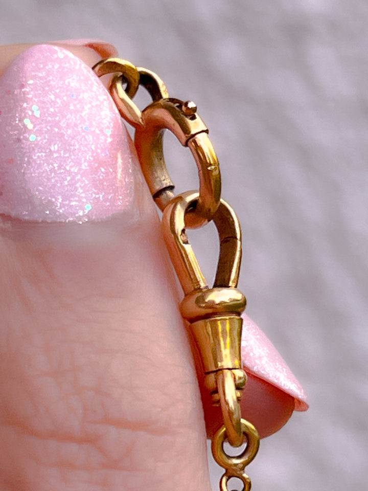 Superb Late 19th C French Watch Chain 18ct + Platinum