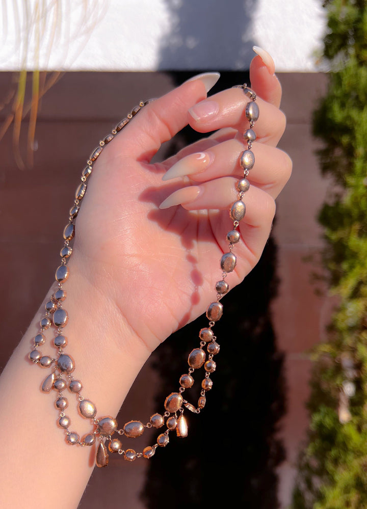 Georgian Foiled Garnet Riviere