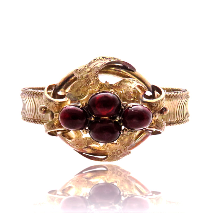 14ct American Garnet Carbuncle Bracelet