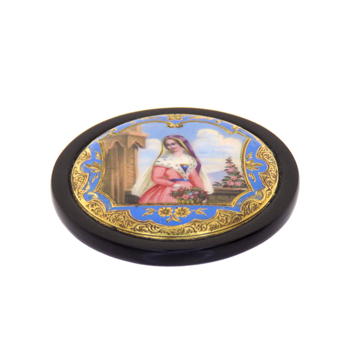 1840’s Renaissance Revival Portrait Brooch in 14k