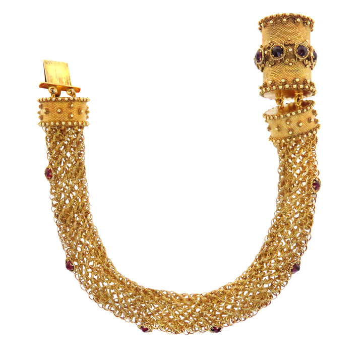 Outstanding Georgian Garnet Necklace 15k