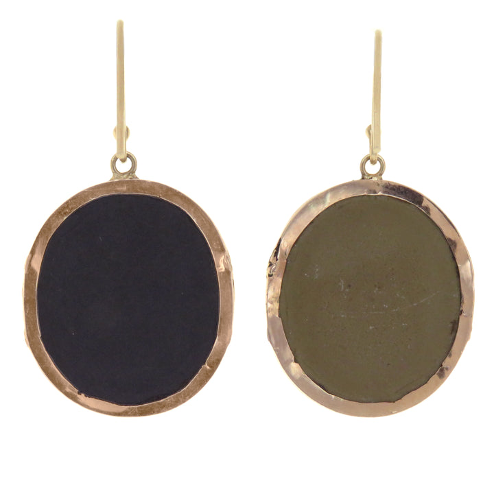 19th Century Lava Grand Tour Earrings