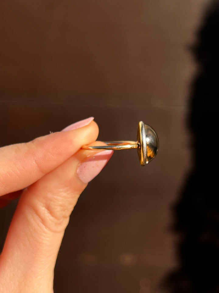 14k German Shepherd Cufflink Conversion Ring