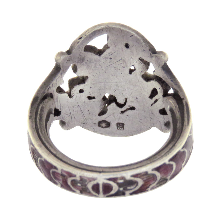 Sterling Austro-Hungarian "St. George Slaying The Dragon" Ring