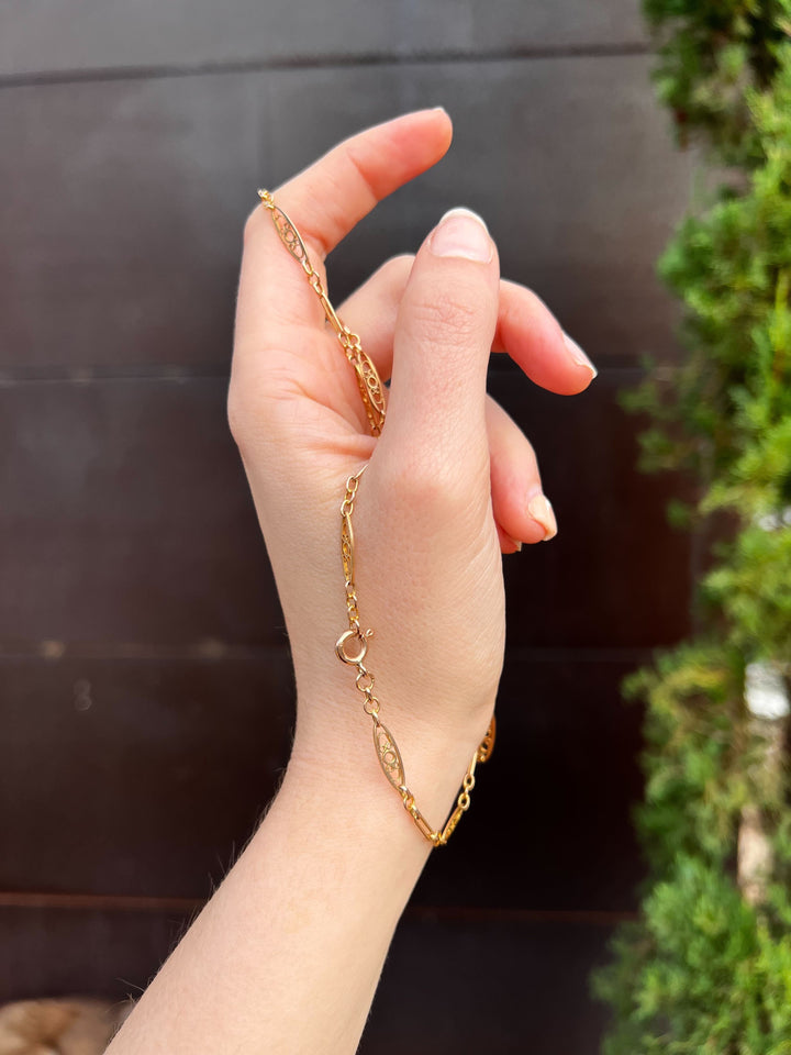 French 9ct Pink Gold Chain