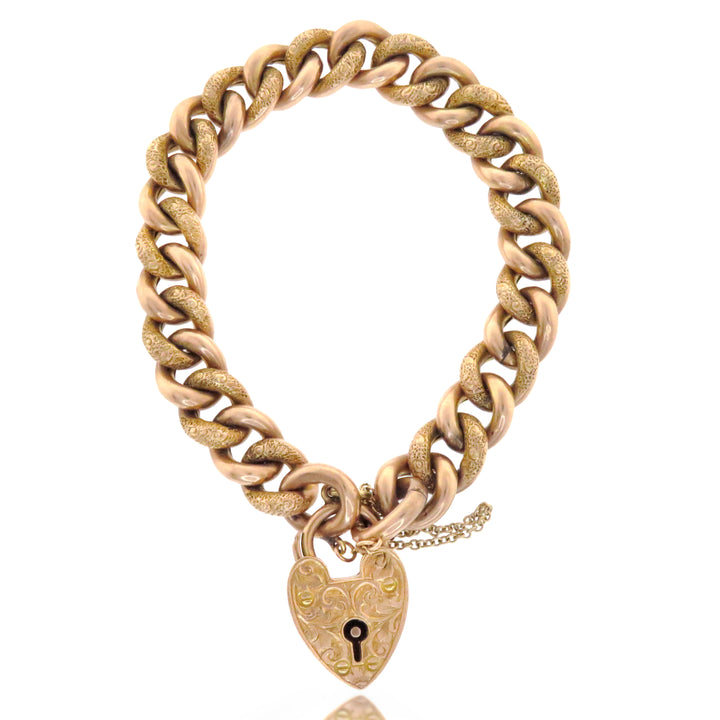 9k Padlock Bracelet w/ Embelished Links *Include Baci Chocolates*