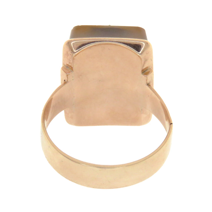 14ct American Carnelian Cameo Ring C 1890