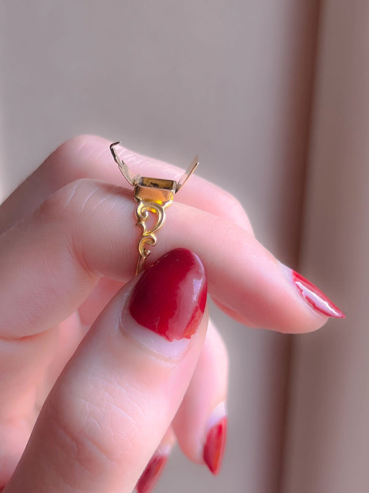 Outrageous 20k Gold Letter Ring c. 1870