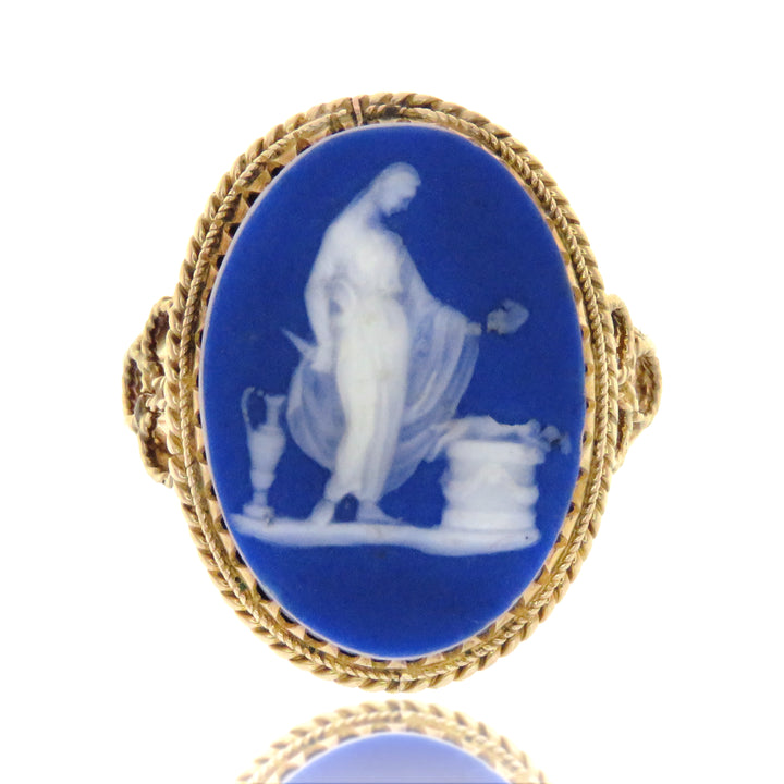 14k Wedgewood Cameo Ring