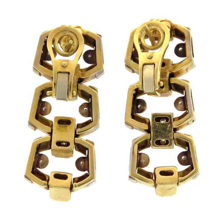18K Gold & Diamond Station Earrings