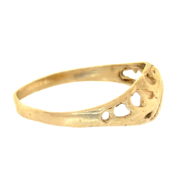 14k Swirl Band Ring Circa 1970