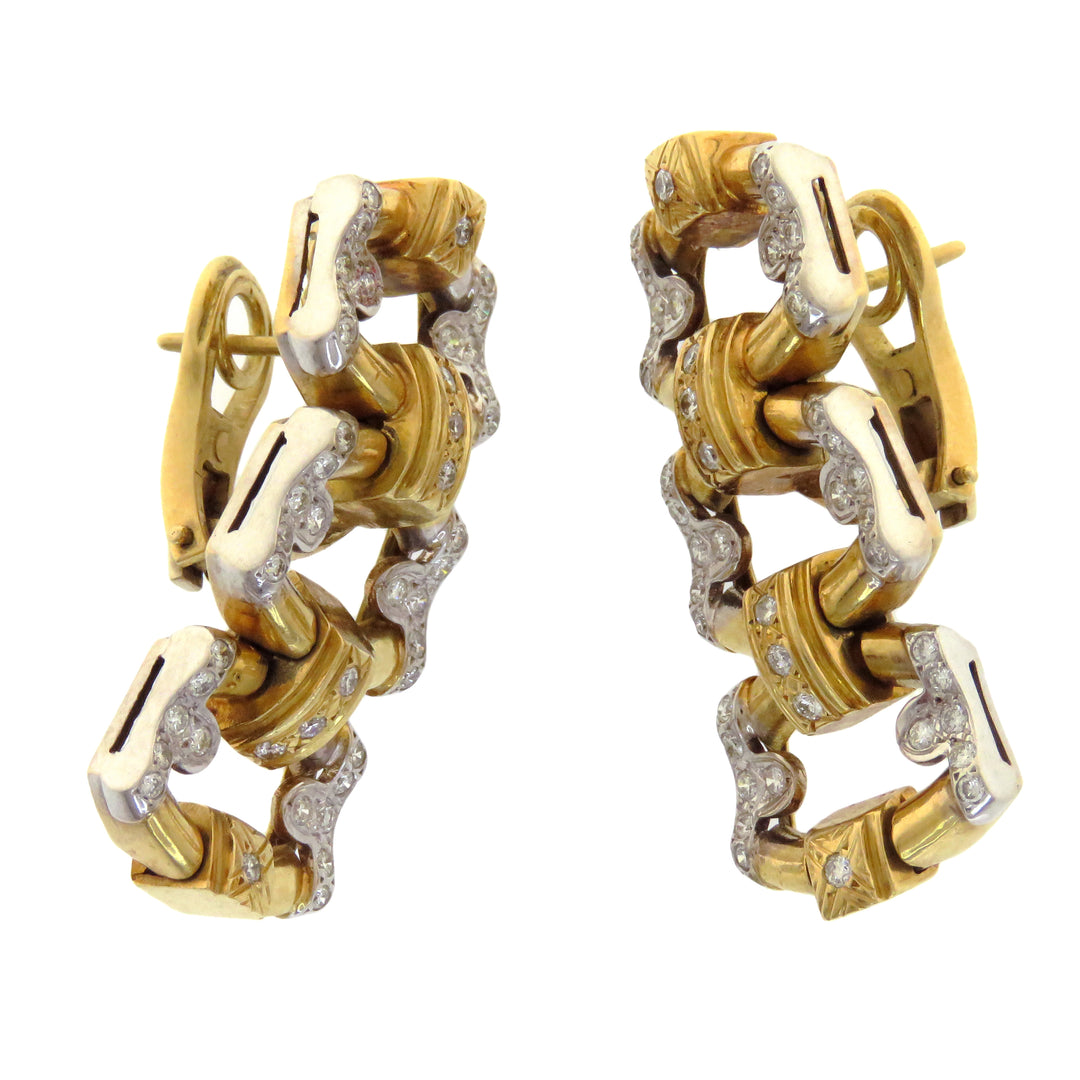 18K Gold & Diamond Station Earrings