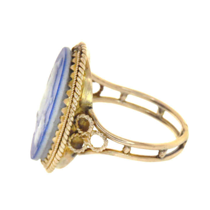 14k Wedgewood Cameo Ring