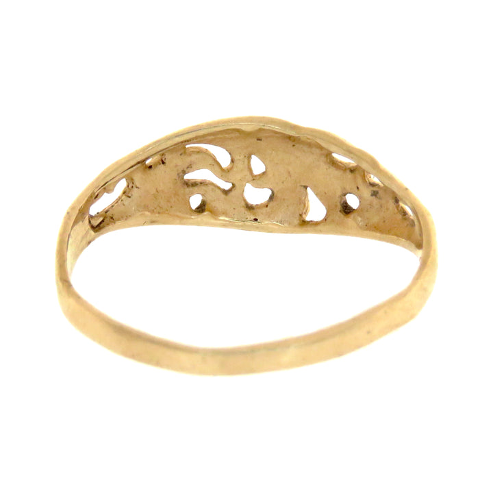 14k Swirl Band Ring Circa 1970
