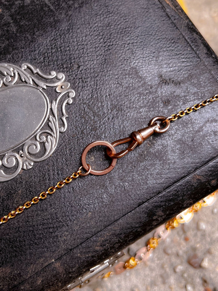 Extremely Rare Padlock Interlocked Chain with Infinity Knots