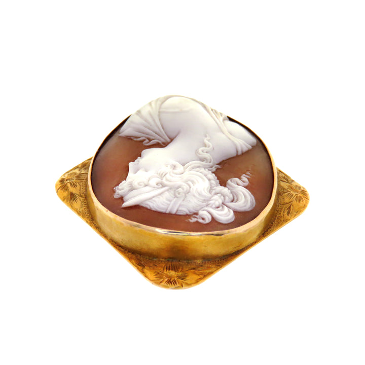 10k Victorian Cameo Brooch of Hera