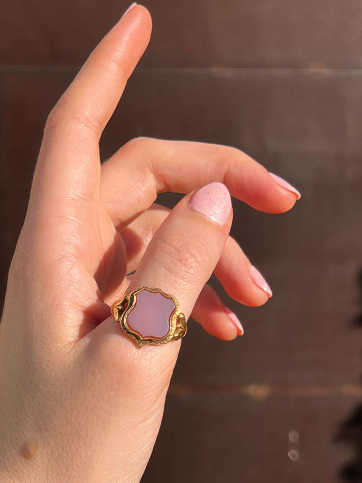 Notable Victorian Sardonyx Shield Ring