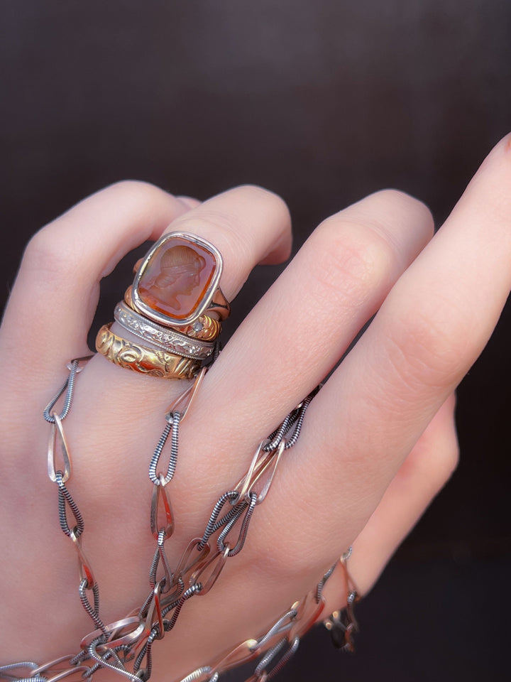 INCLUDES RESIZE TO 7 Victorian Fob Conversion Ring