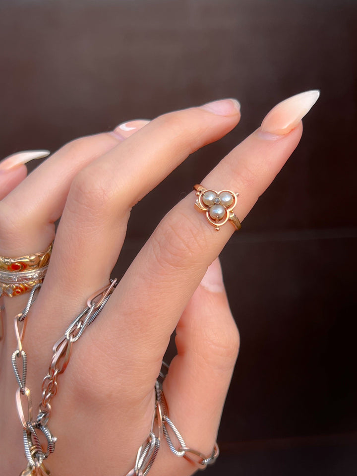 Delightful 14k Clover Ring