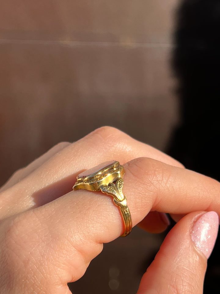 Notable Victorian Sardonyx Shield Ring